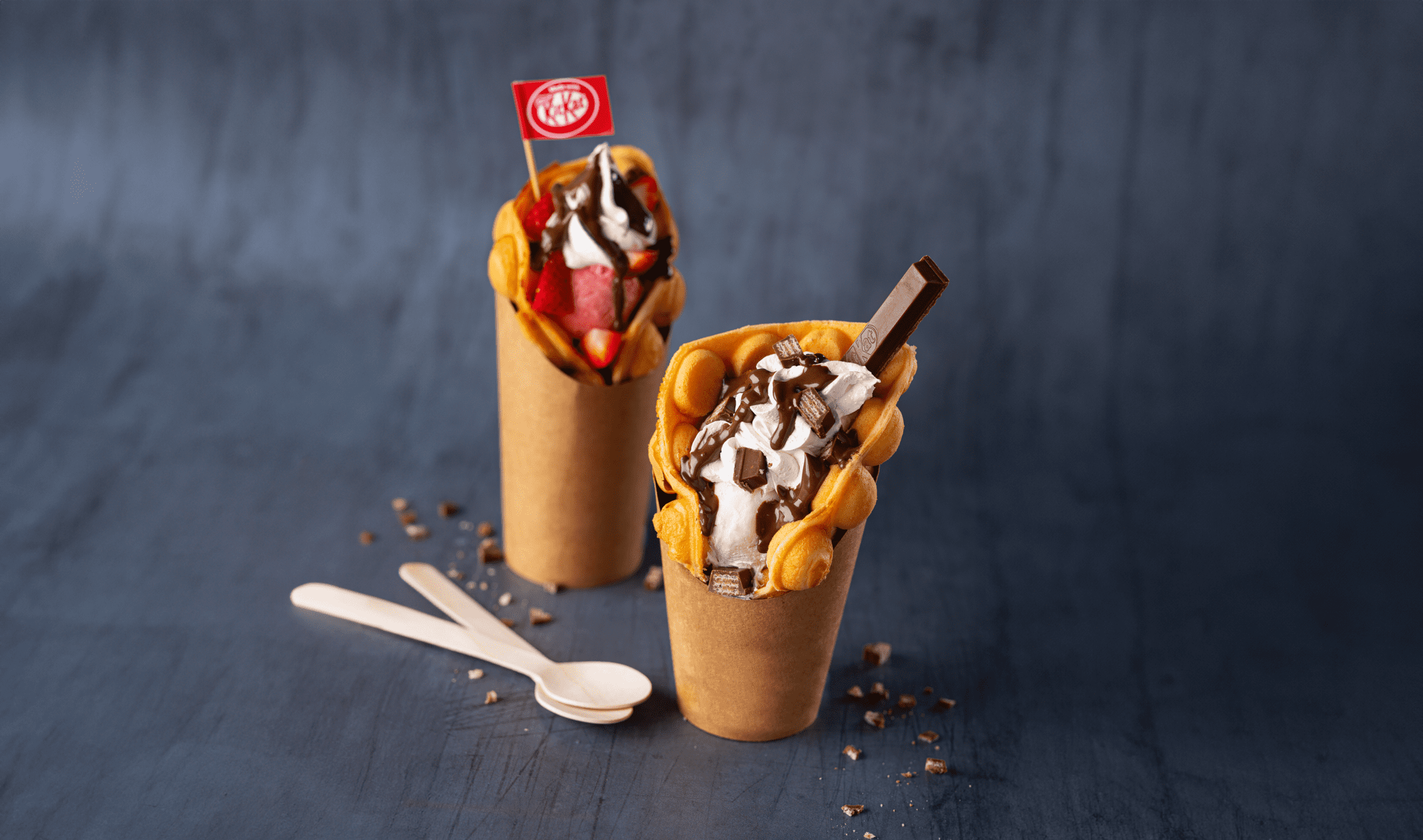 Vafliai su KitKat padažas